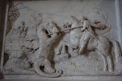Retable de saint Georges combattant le dragon