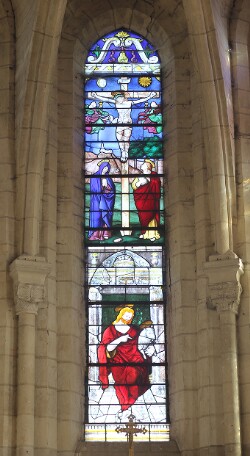 Vitrail de l'église Saint-Martin de Semblançay - baie 0
