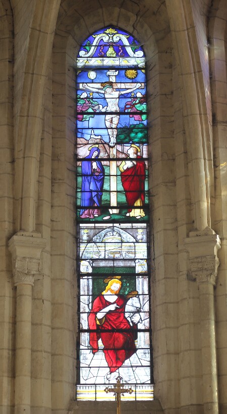 Vitrail de l'église Saint-Martin de Semblançay - baie 0