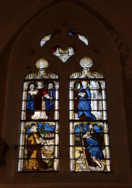 Vitrail de l'église Saint-Jean-Baptiste de Baillou - baie 1