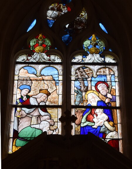 Vitrail de l'église Saint-Jean-Baptiste de Baillou - baie 3