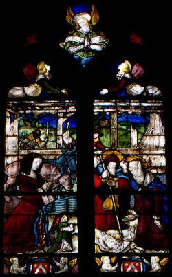 Vitraux de la Nativité et de l'Adoration des Mages avec Jacques de Beaune et Jeanne de Ruzé