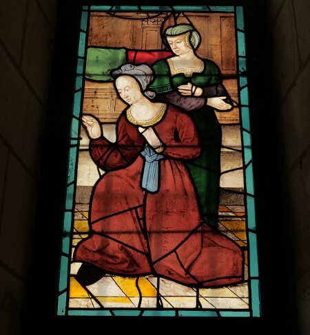 Vitrail de l'église Saint-Jean-Baptiste de Montrésor - baie de la Sacristie (baie 13)